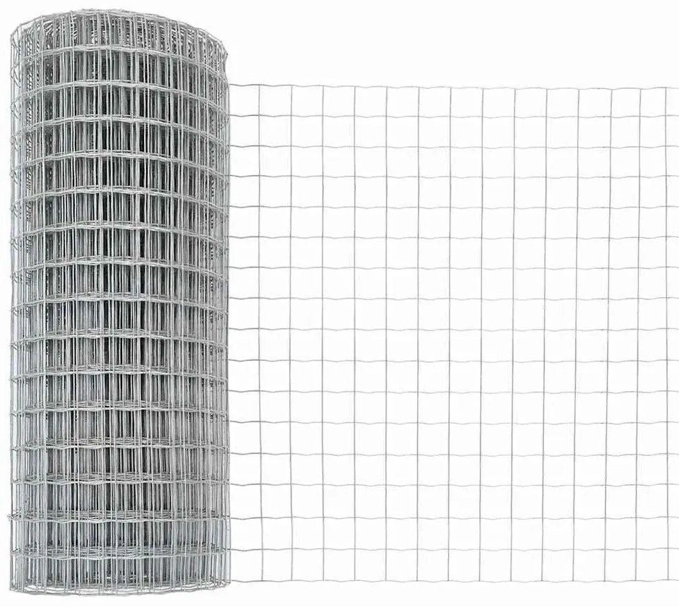 Cerca Euro com 13 Postes de Espeto 0,8 x 25 m em Aço Galvanizado