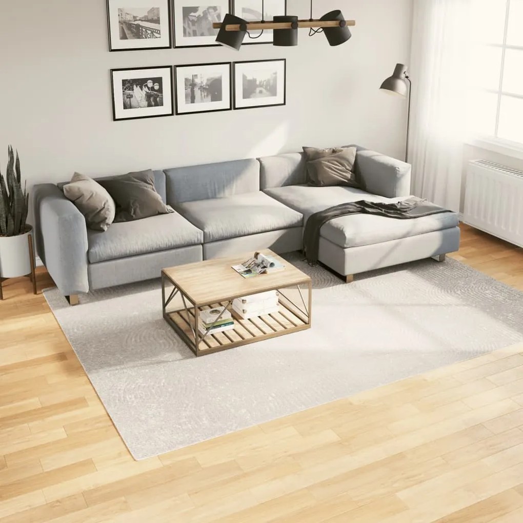 vidaXL Tapete de pelo curto IZA visual escandinavo 200x280cm cor creme