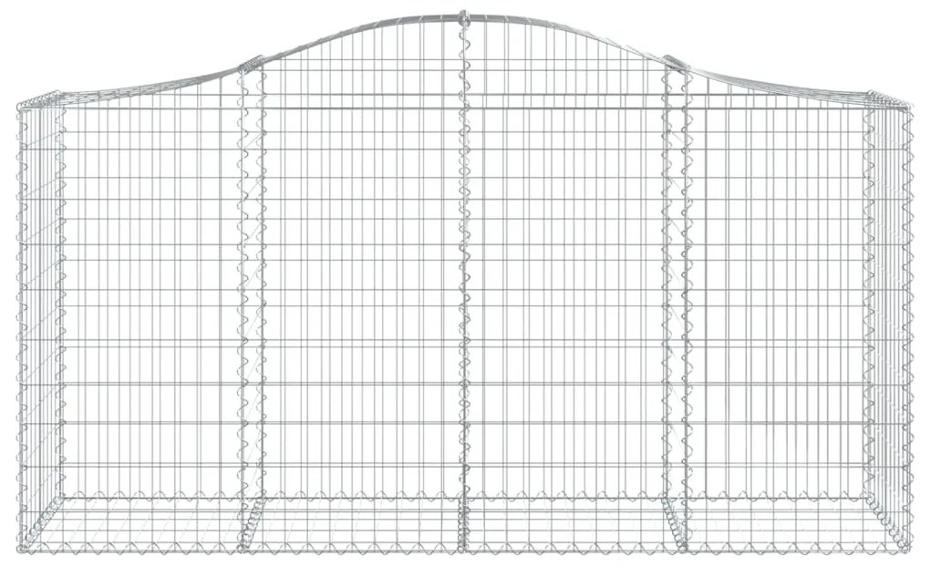 Cestos gabião arqueados 14 pcs 200x50x100/120 ferro galvanizado