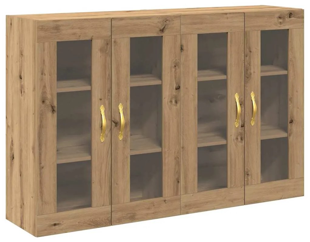 Gabinetes de Parede 2 peças Carvalho Artisan 69,5 x 34 x 90 cm Madeira