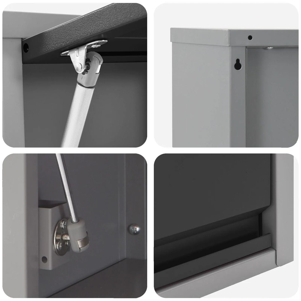 Conjunto de Armário e Painel de Ferramentas vidaXL com 5 Peças Montado