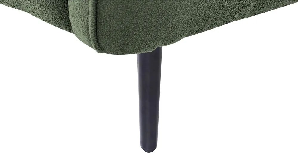 Chaise-longue à direita em tecido bouclé verde escuro CHEVANNES Beliani