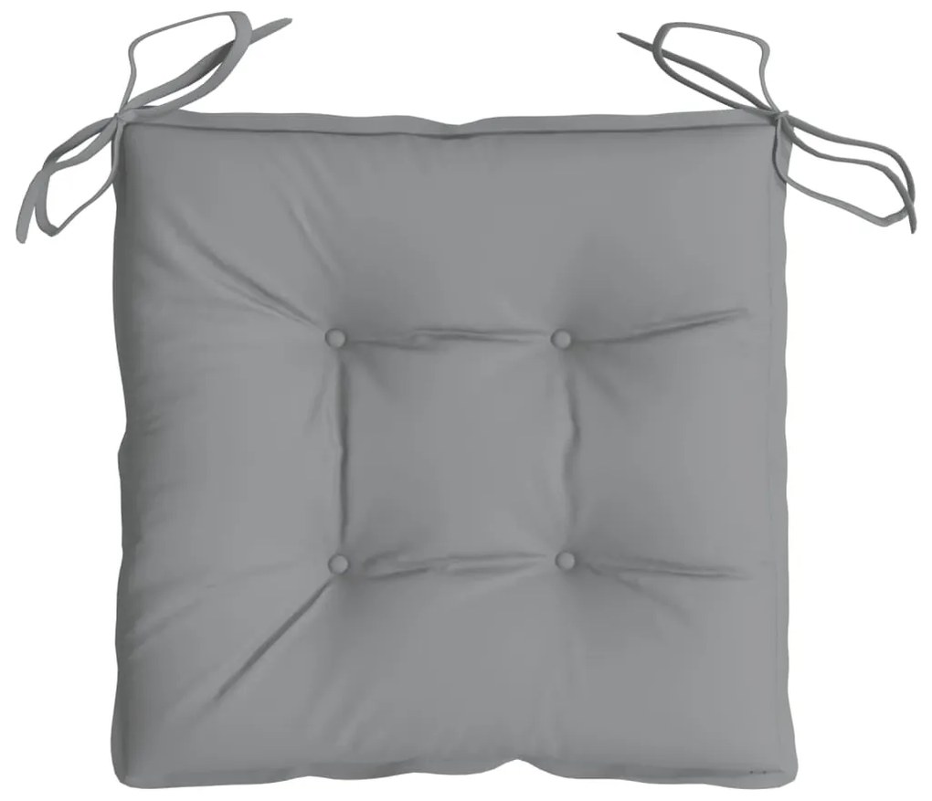 Almofadões de cadeira 4 pcs 40x40x7 cm tecido oxford cinza