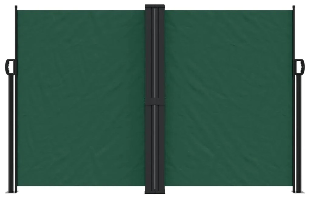 Toldo lateral retrátil 160x1200 cm verde-escuro