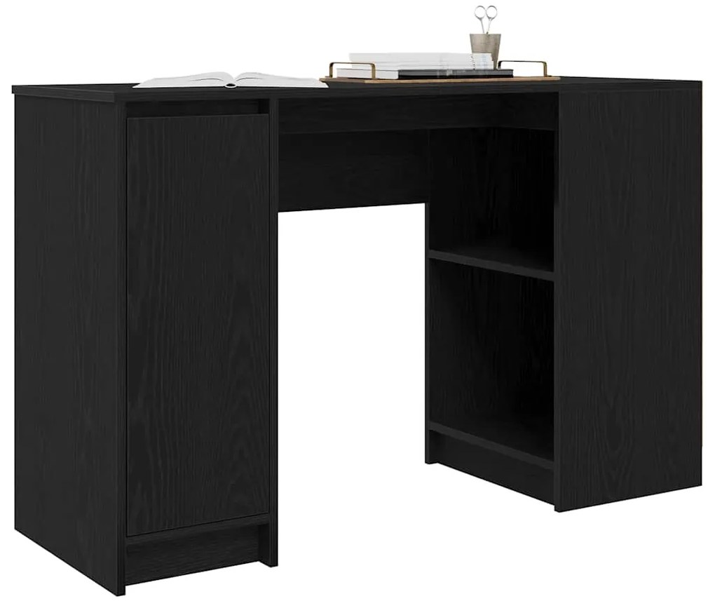Secretária 120x42x76 cm derivados de madeira cor carvalho preto
