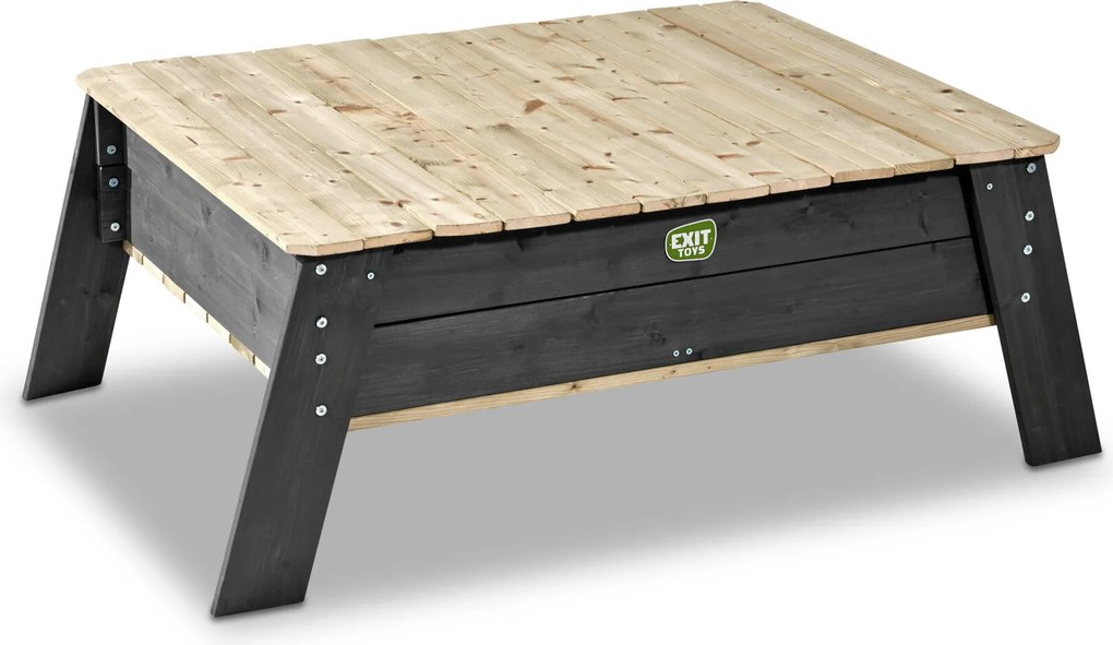 Mesa de brincar exterior com caixa de areia para crianças 90x50x146 cm Aksent Cinzenta