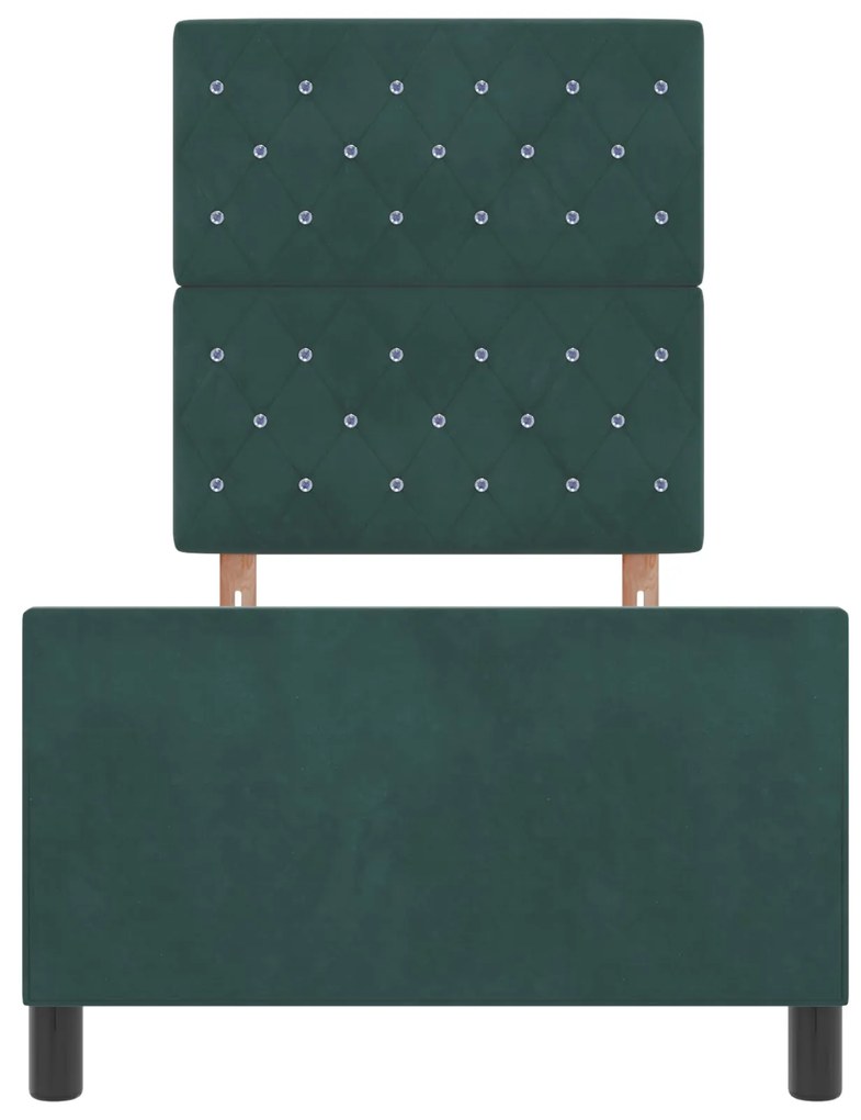 Estrutura de Cama vidaXL Verde Escuro 80x200 cm Veludo