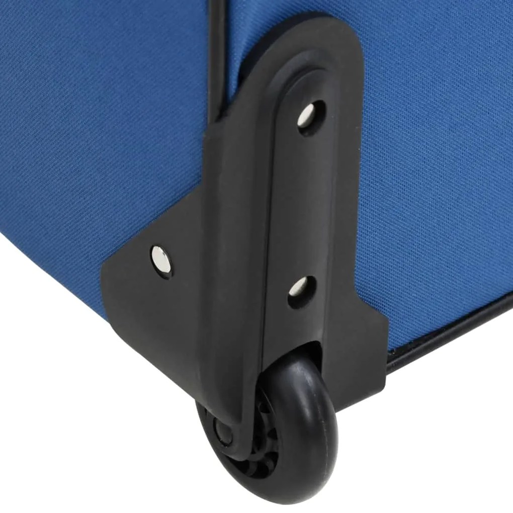 5 pcs conjunto malas de viagem tecido azul