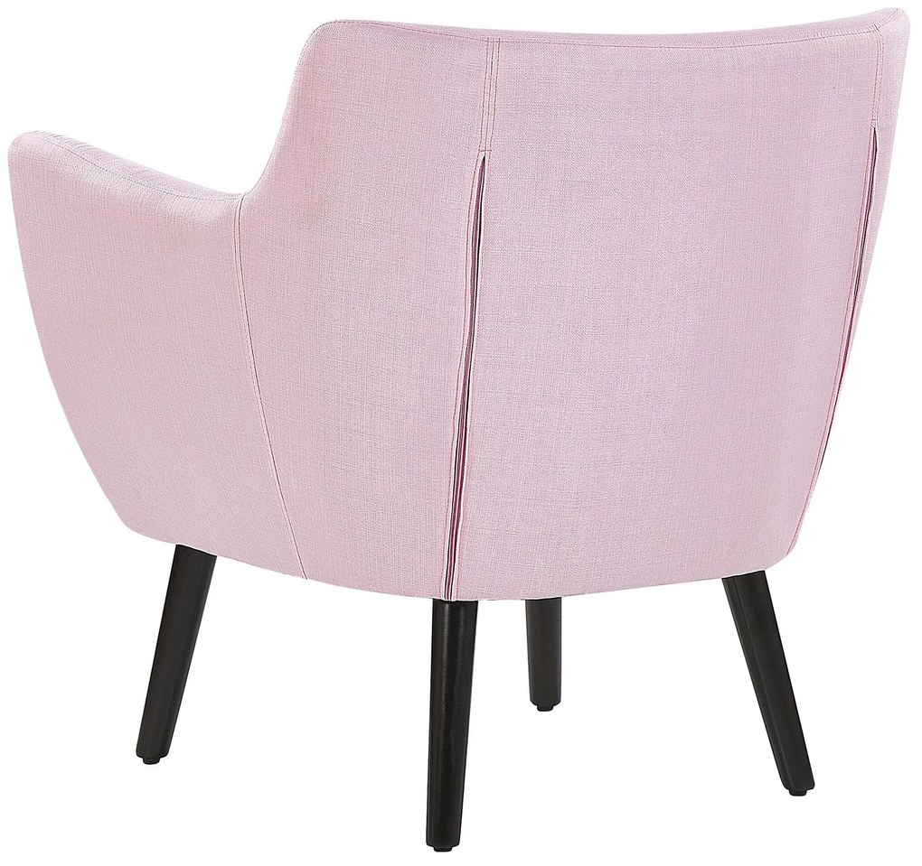 Poltrona tecido rosa e preto DRAMMEN Beliani