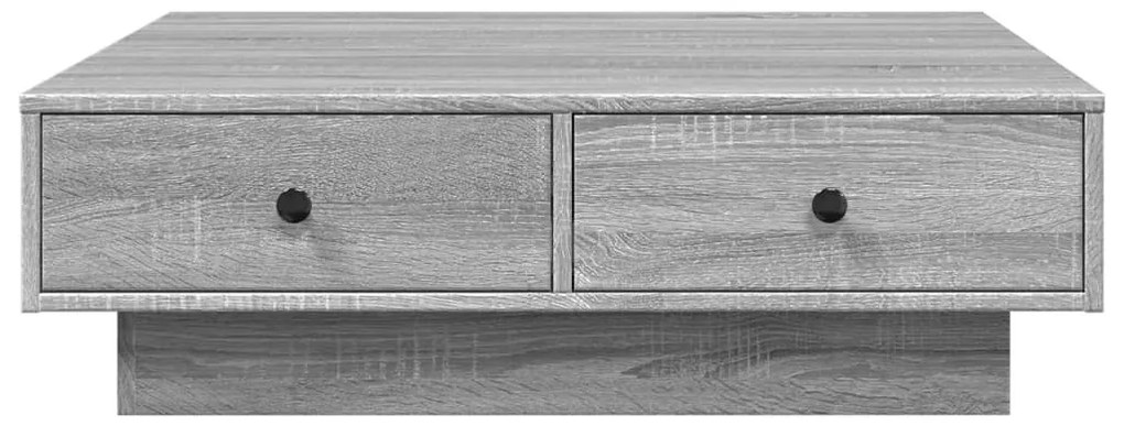 Mesa de centro 90x90x28 cm derivados madeira cinzento sonoma