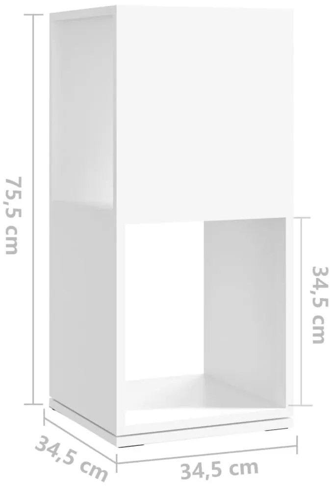 Armário giratório 34,5x34,5x75,5 cm aglomerado branco