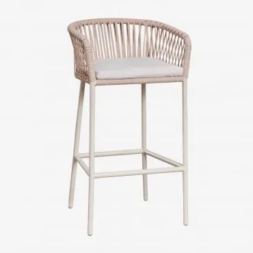 Banco Alto Arhiza Tapioca Bege & ↑75 Cm - Sklum