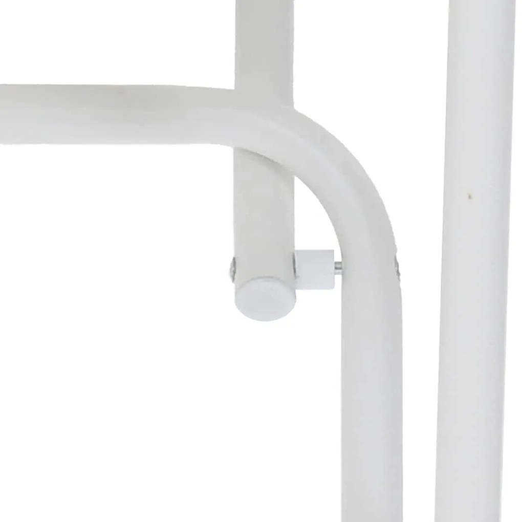 Mesa de Jardim Dobrável Branca Ø50x72 cm Aço