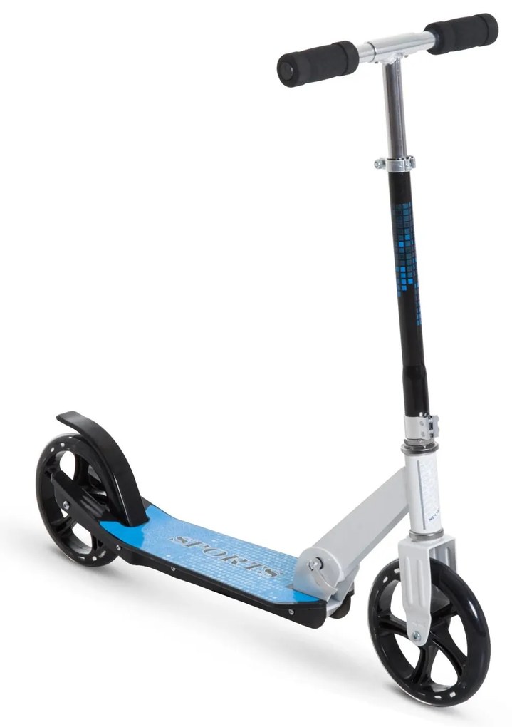 HOMCOM Trotinete para Crianças Scooter Dobrável Guiador Regulável Quadro Alumínio Leve e Estável Carga 100kg Branca - 68x34x60-73,5cm