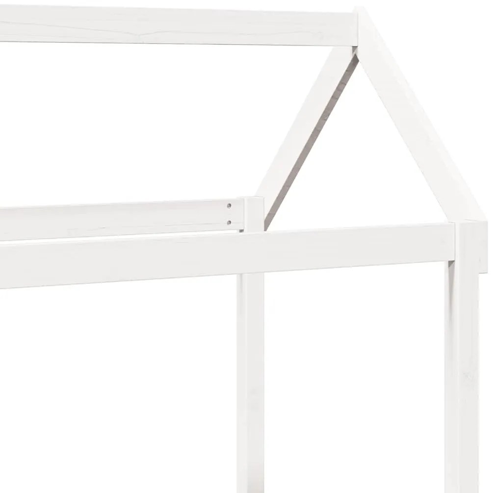 Conj. sofá-cama e banco c/ telhado 80x200cm pinho maciço branco