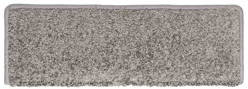 Tapetes de escadas 30 pcs 65x21x4 cm cinzento