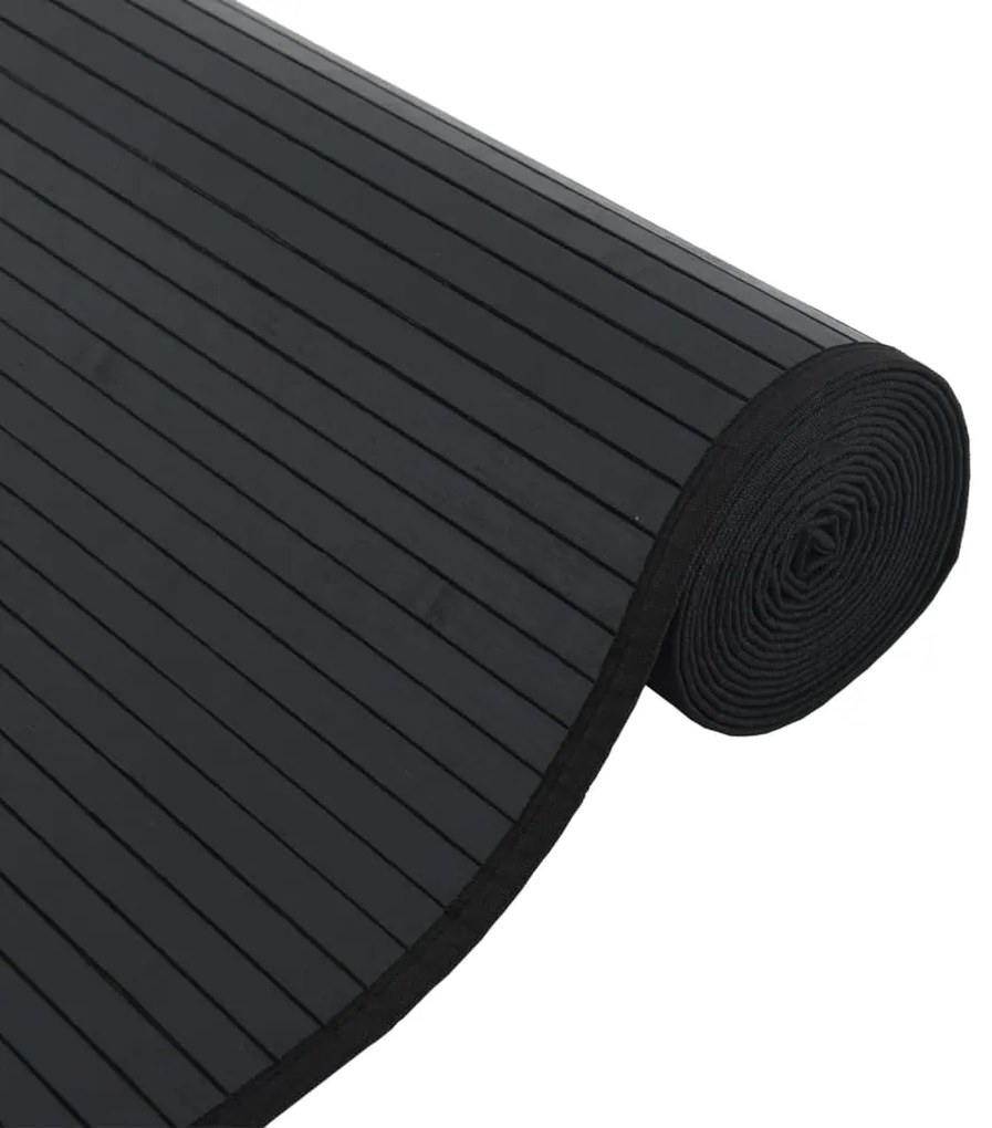 Tapete retangular 60x400 cm bambu preto