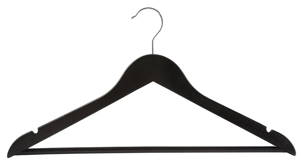 Cabides de madeira, conjunto de 20 preto