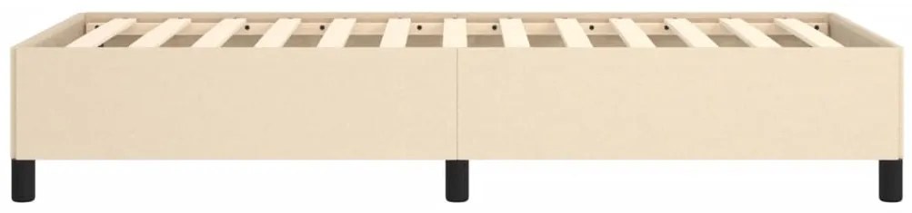 Estrutura de cama sem colchão 90x190 cm tecido creme