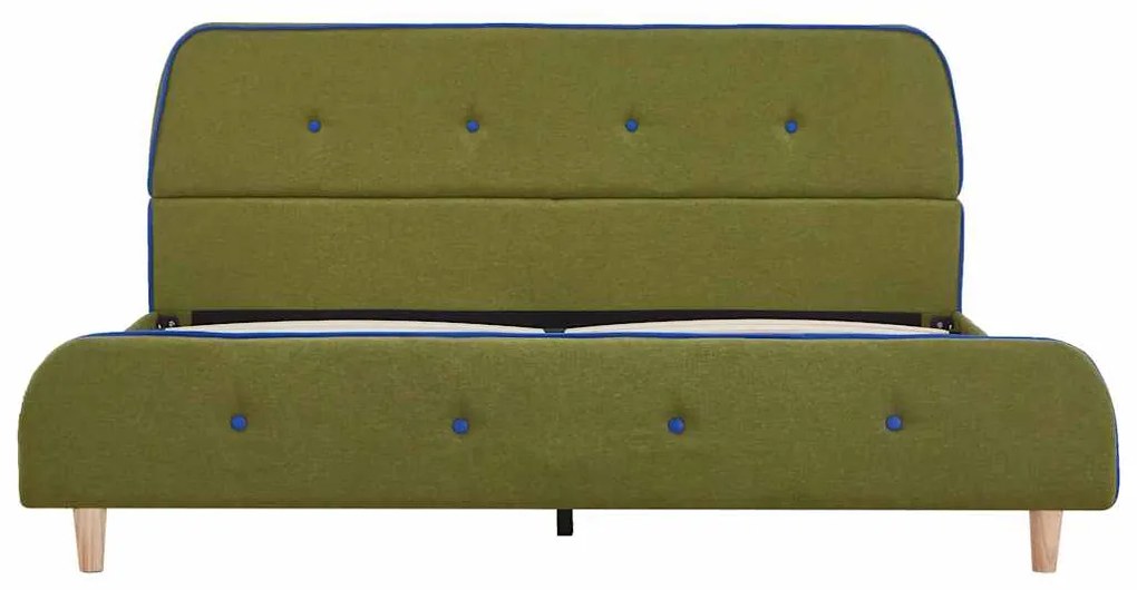 Estrutura para cama sem colchão 135x190 cm tecido verde