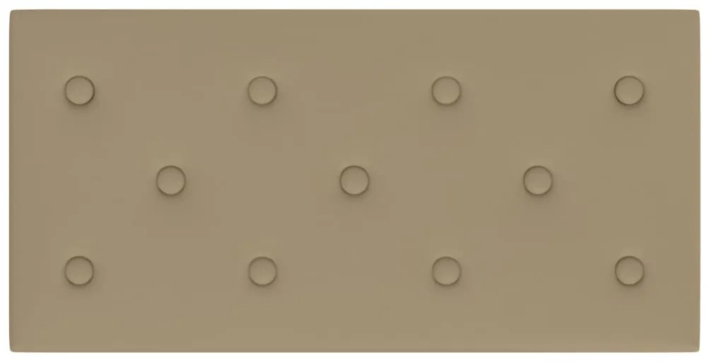 Painel parede 12pcs 60x30cm couro artificial 2,16 m² cappuccino