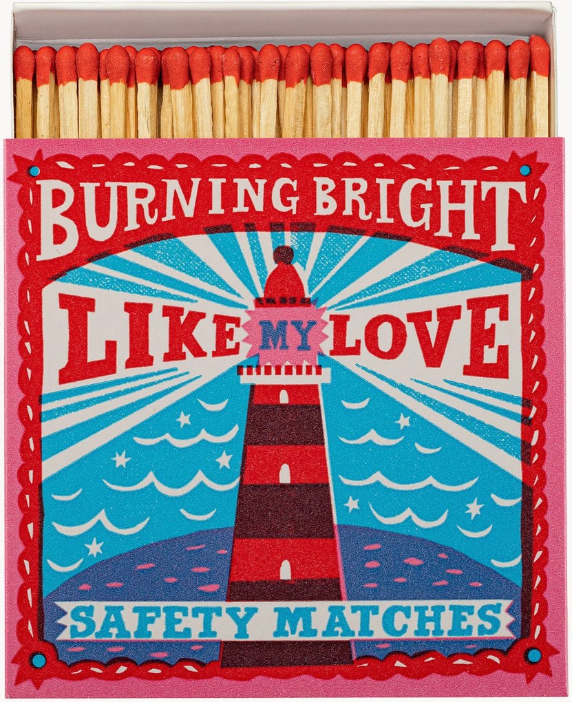 Caixa de fósforos de design Burning Bright