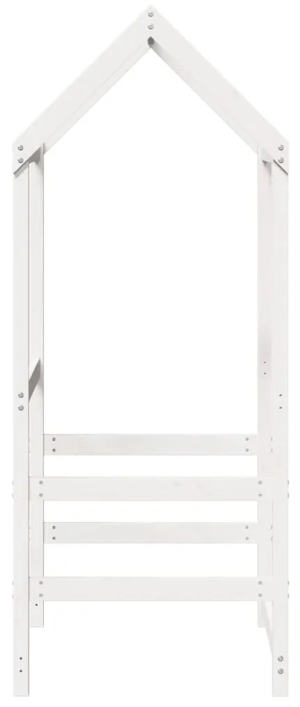 Telhado de cama infantil 118x70x176,5 cm pinho maciço branco