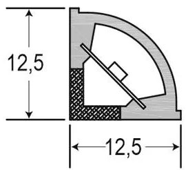 Tubo de silicone LED NEON DC24V, 12x12mm, 5 metros, 90º, 96W, IP67, Branco neutro