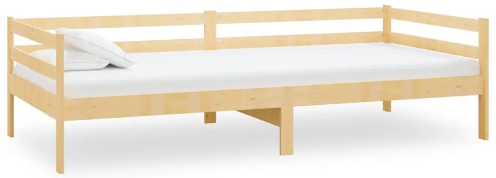 Sofá-cama com colchão 90x200 cm pinho maciço