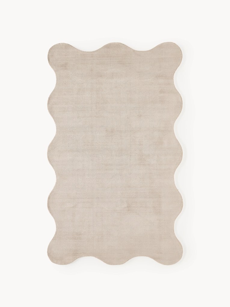 Tapete artesanal Wavy, bege