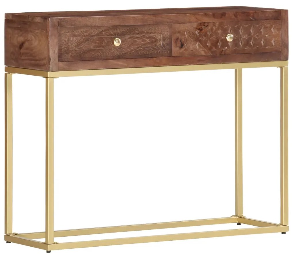 Mesa consola 90x30x75 cm madeira de mangueira maciça