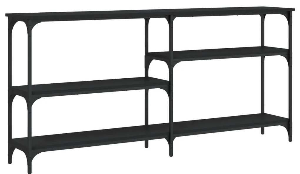 Mesa consola 160x29x75 cm derivados de madeira preto