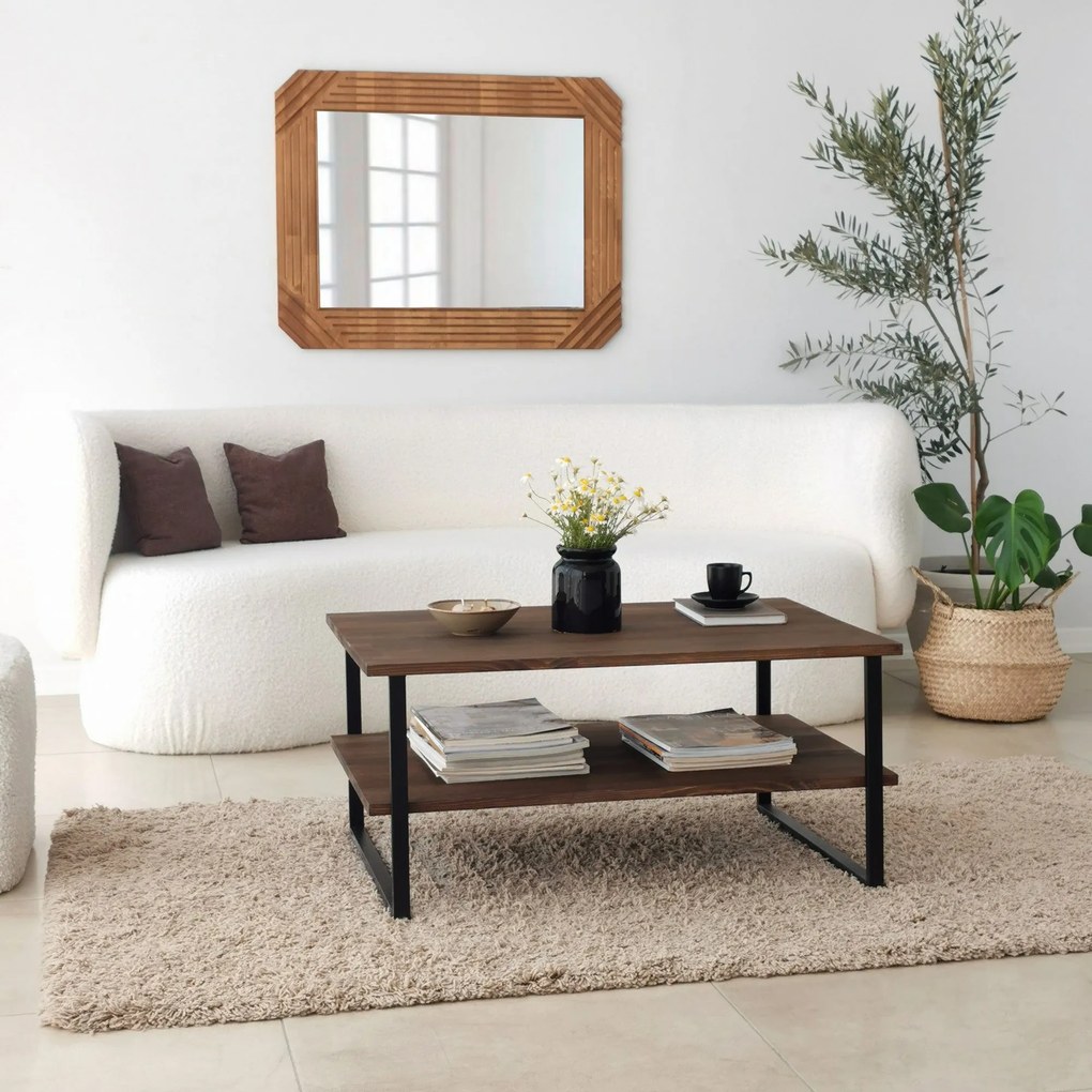 Mesa de Café Neta – Nogueira – 85x40x60 cm