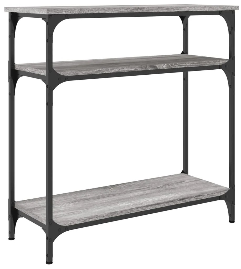 Mesa consola 75x29x75 cm derivados de madeira cinzento sonoma