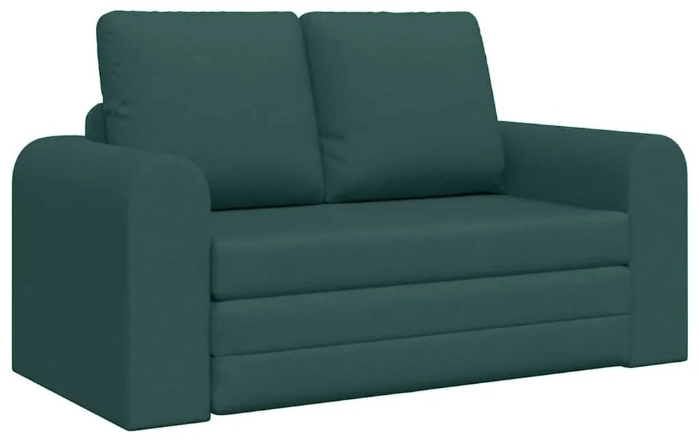 Sofá-Camas 2 em 1 Verde Escuro 148x71x83 cm Tecido