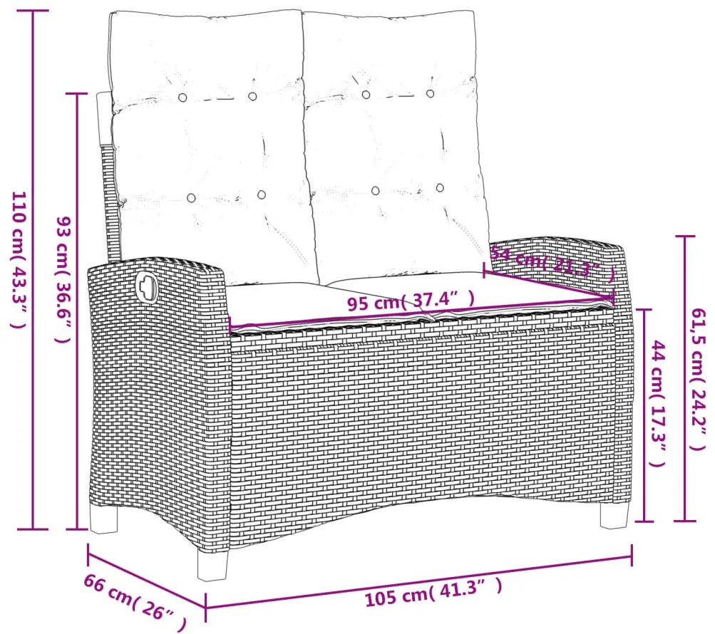 4 pcs conjunto de jantar p/ jardim c/ almofadões vime PE bege
