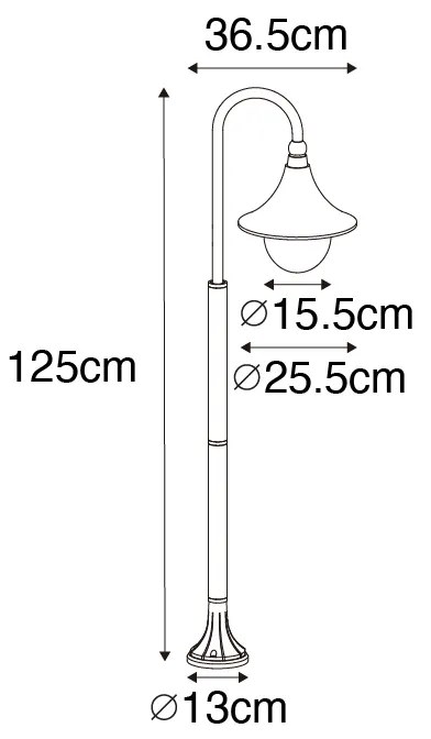 Lanterna de exterior clássica dourado antigo 100 cm IP44 - Daphne Clássico / Antigo
