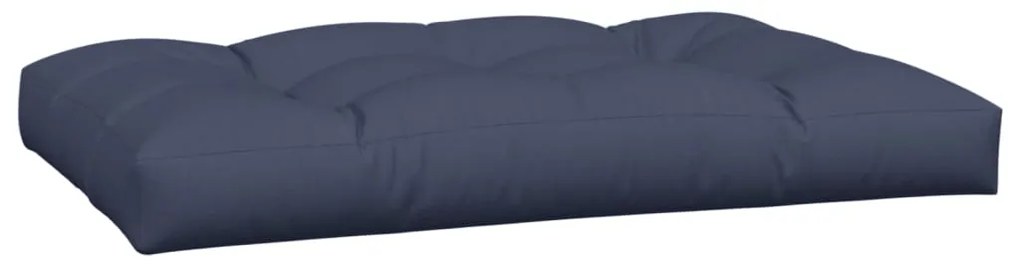 Almofadões para sofá de paletes 5 pcs tecido azul-marinho