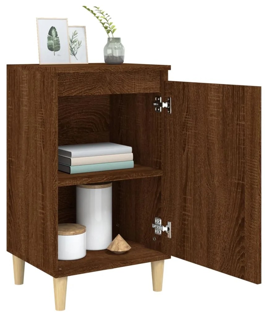 Mesa de cabeceira 2 pcs derivados de madeira carvalho castanho