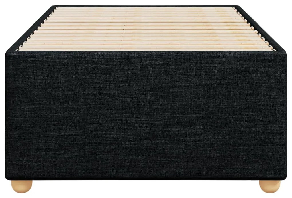 Estrutura de cama sem colchão 90x200 cm tecido preto