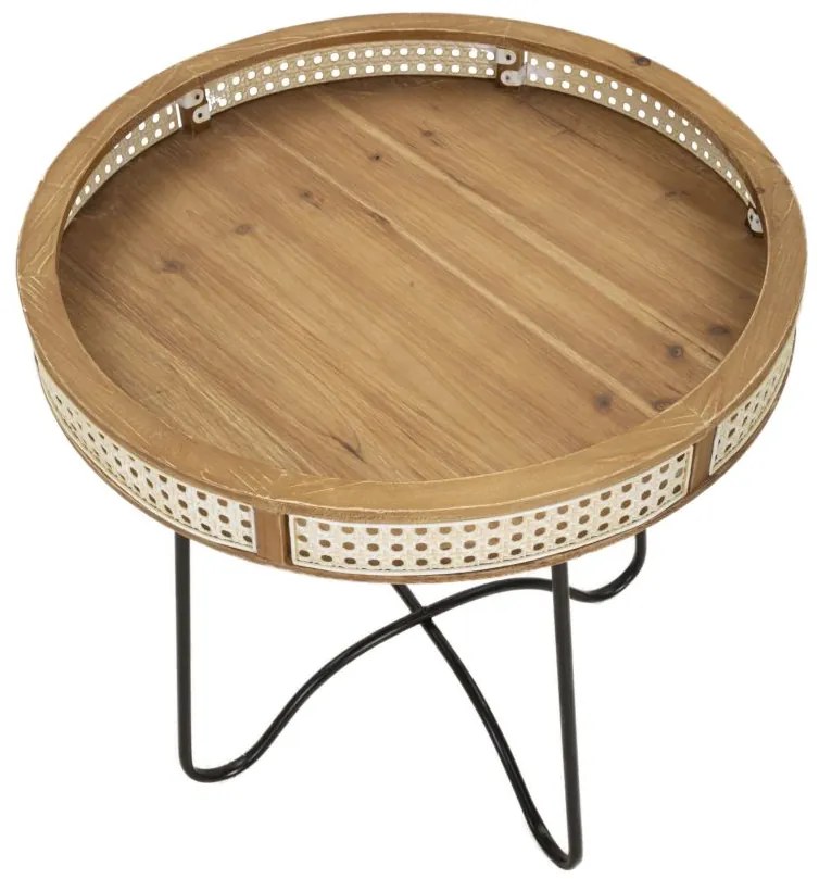 MESA DE APOIO FUJI Ø 60X60,5 CM CASTANHA