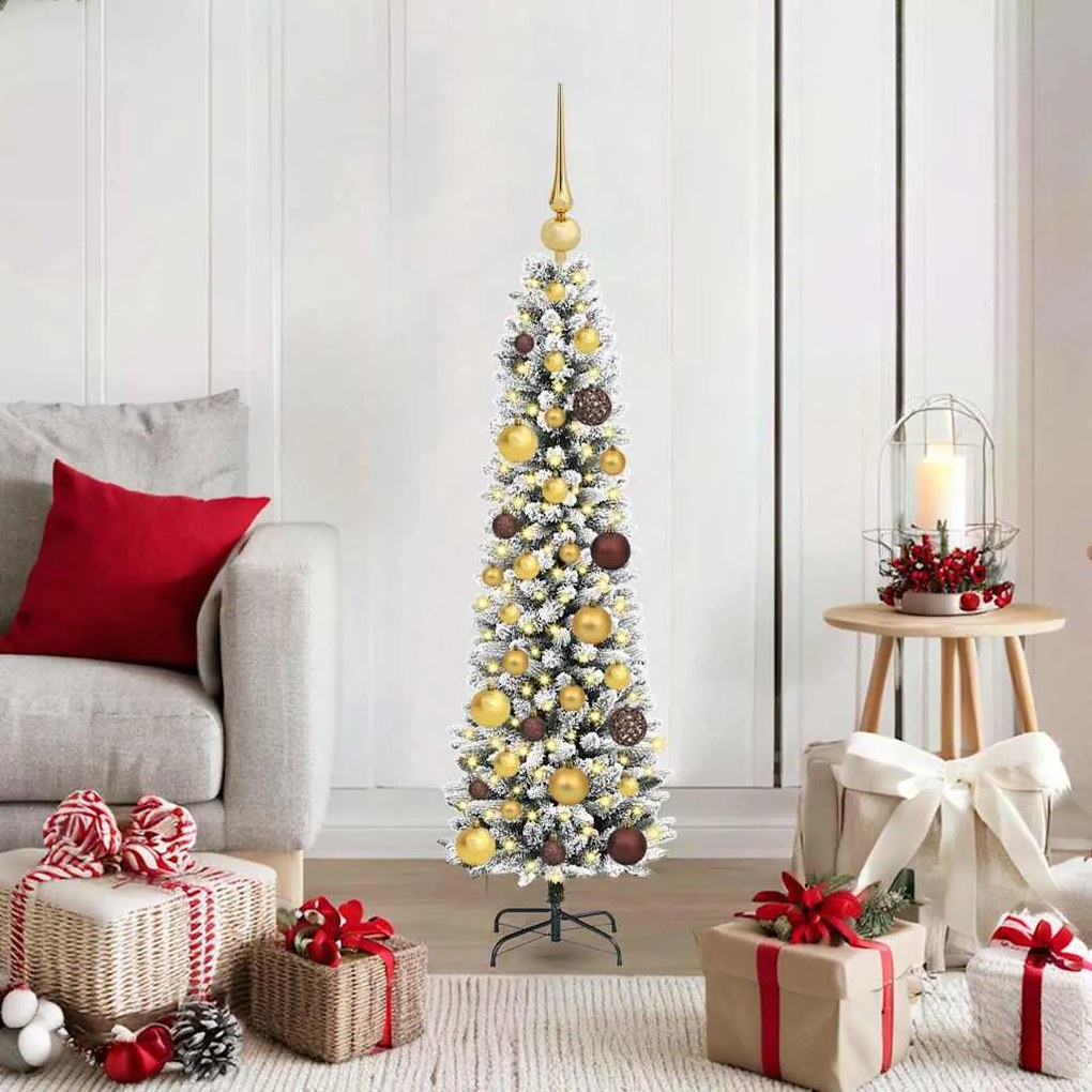 vidaXL Árvore de Natal Artificial Branco 120 cm PVC, Metal e Plástico