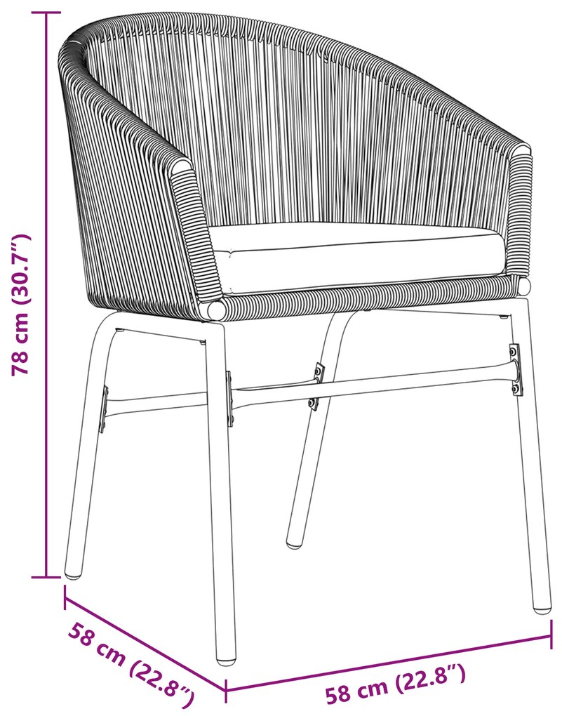 Conjunto de Jantar de Jardim de 9 Peças Castanho Rattan PE