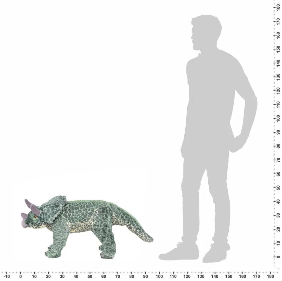 Brinquedo de montar dinossauro triceratops peluche verde XXL