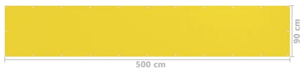 Tela de varanda 90x500 cm PEAD amarelo