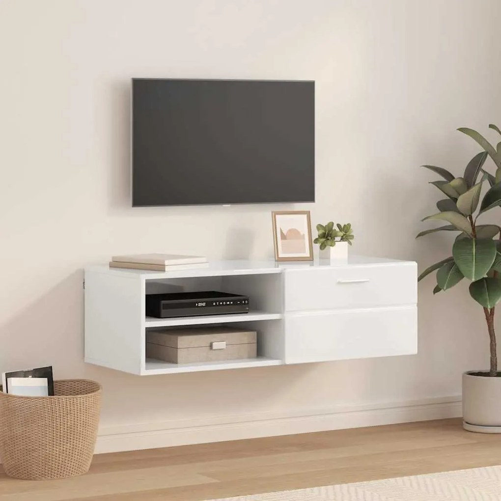vidaXL Gabinete para TV com gaveta Cinzento cimento 100.5 x 39 x 30 cm