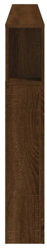 Cabeceira c/ LEDs 220x18,5x103,5 cm carvalho castanho