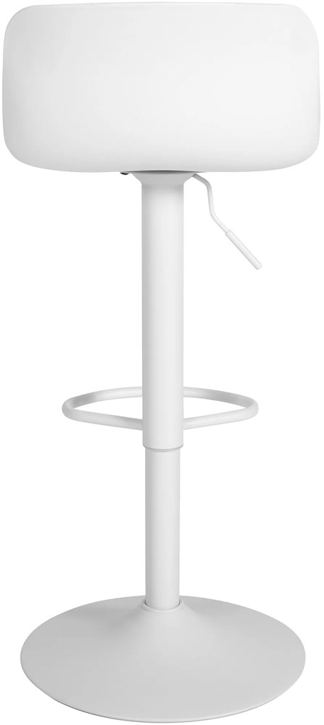Banco de bar Almada em couro sintético 43,5 x 75-104 x 46 cm Branco