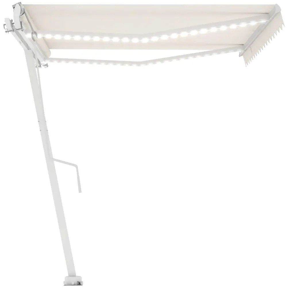 Toldo automático com LED e sensor de vento 400x300 cm cor creme