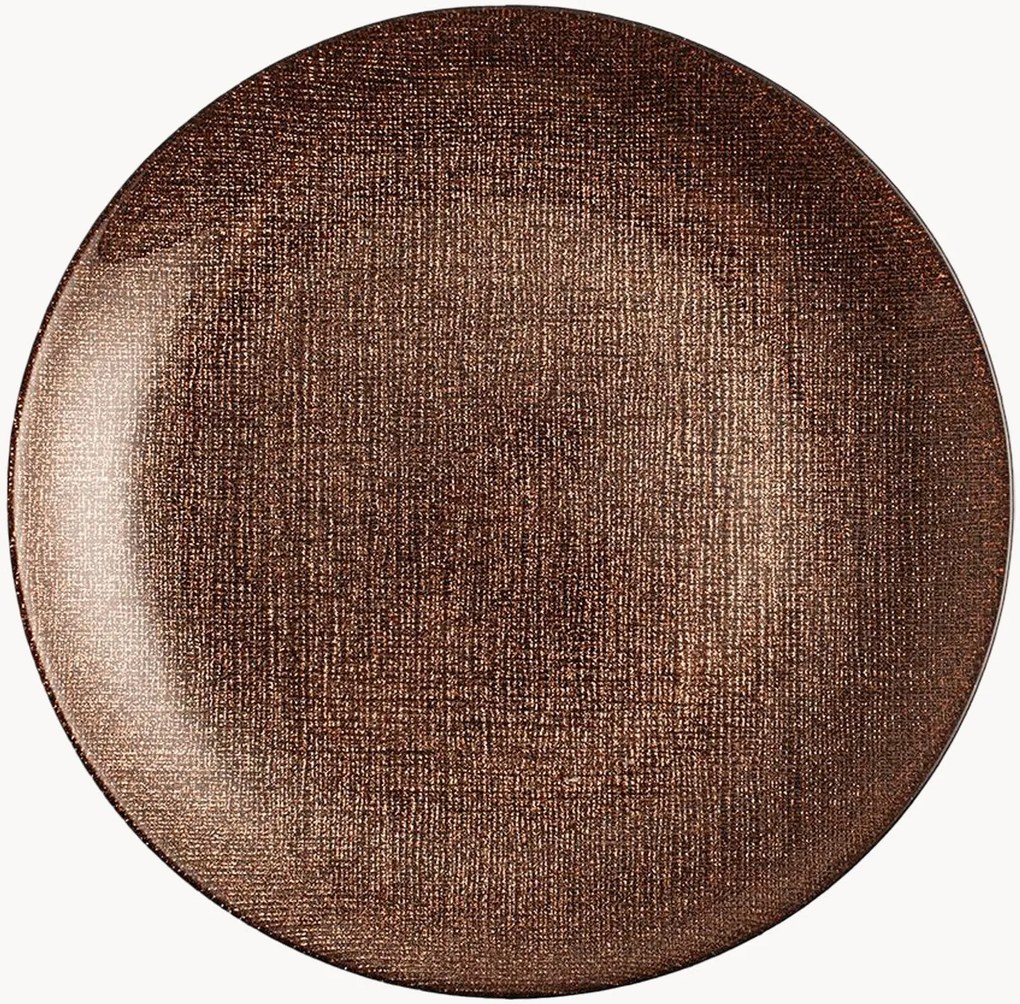 Pratos de pequeno-almoço em vidro com efeito brilhante Regen, conjunto de 6